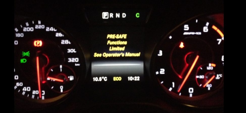 Mercedes PRE SAFE çalışma kapsamı sınırlandırıldı ne demek ?