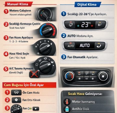 Renault Symbol sıcak klima nasıl çalışır ?