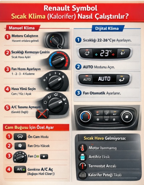 Renault Symbol sıcak klima nasıl çalışır