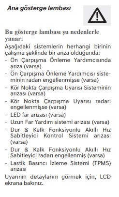 hyundai bayon üçgen içinde ünlem işareti