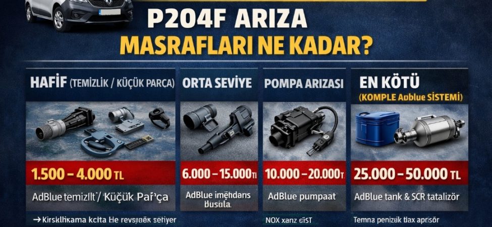 P204F arıza kodu ne kadar masraf çıkarır ?