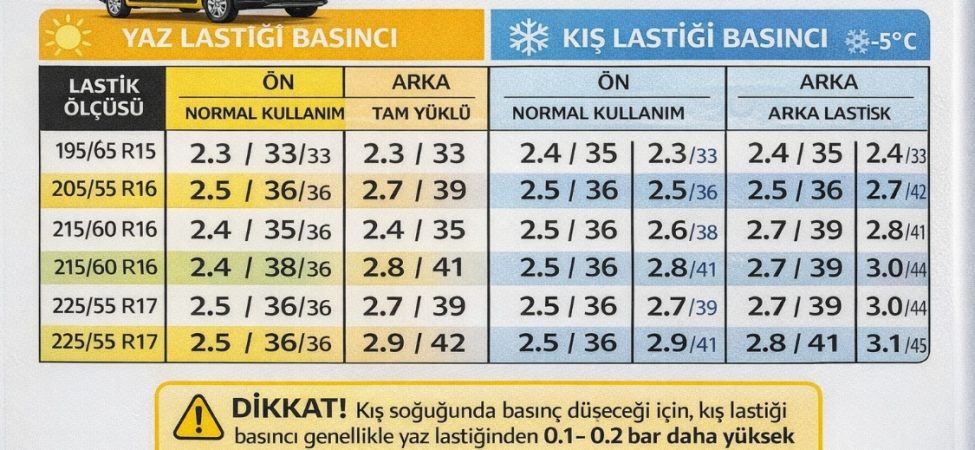 Renault Express lastik basıncı kaç olmalı (PÜF NOKTALAR VE SIFIRLAMA )