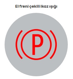 Renault Express el freni çekili ikaz ışığı