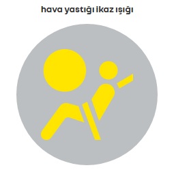 Renault Express hava yastığı ikaz işareti